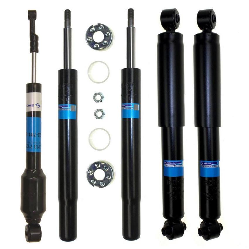 VW Suspension Strut and Shock Absorber Assembly Kit - Front and Rear - Sachs 4017825KIT